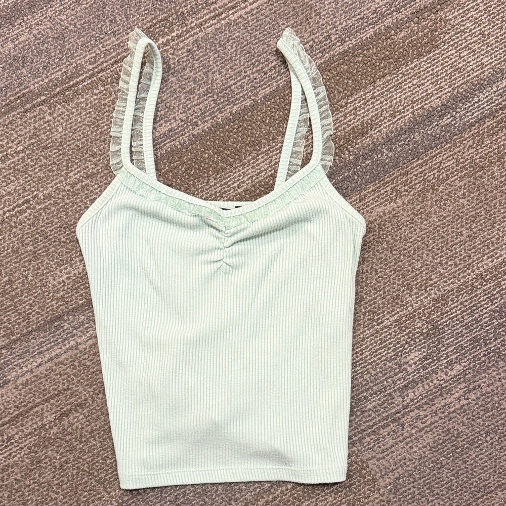 Forever 21 Light Green Ribbed Camisole